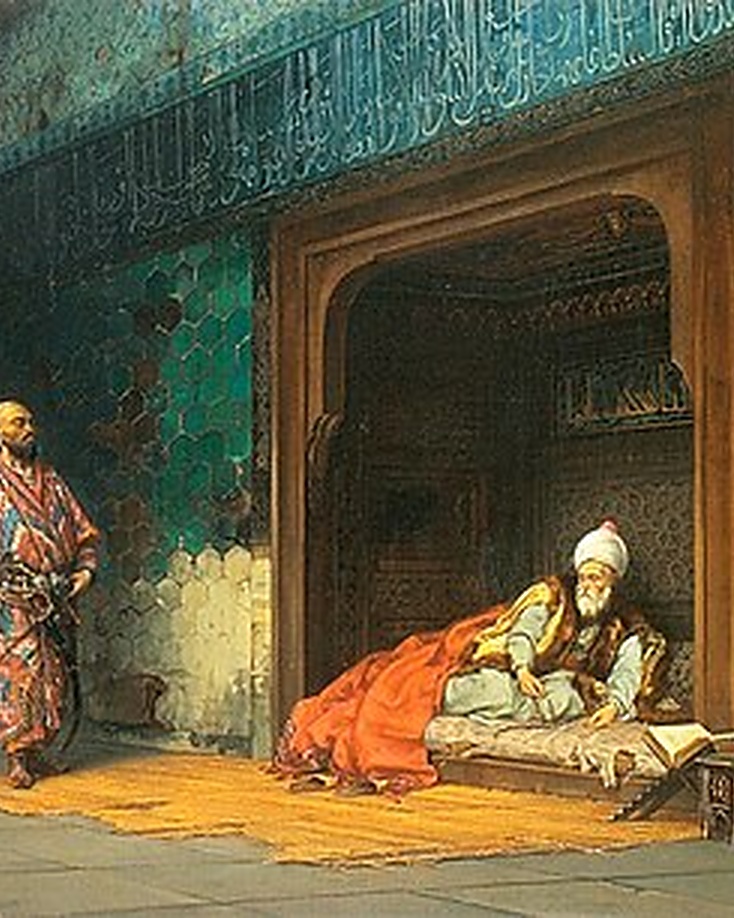 Osmanlı saray sahnesi konulu yağlı boya tablo